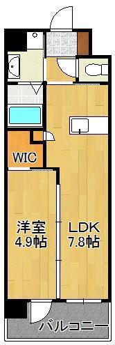 メゾン・ド・ヒロ(1LDK/7階)の間取り写真