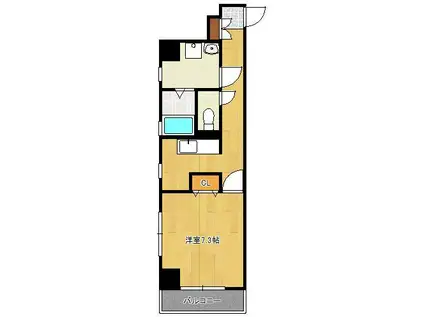 NYCマンション(1K/4階)の間取り写真