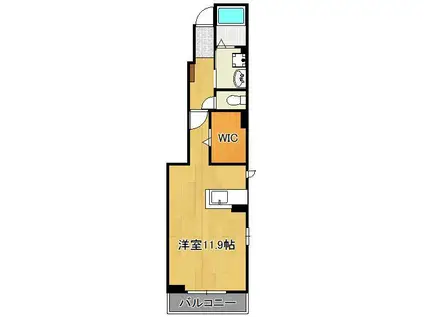 スプリング・外園B(1K/1階)の間取り写真