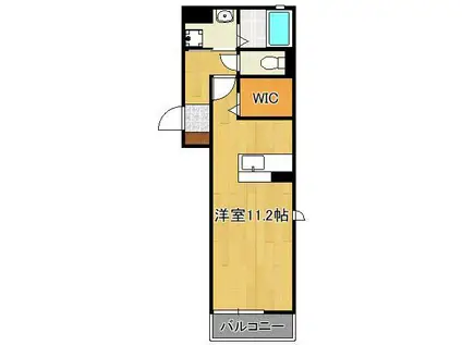 M・K・K北方(ワンルーム/2階)の間取り写真