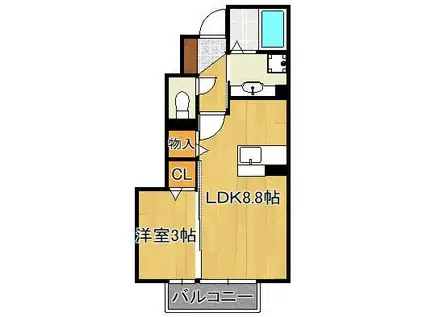 フォルトナ カーサ(1LDK/1階)の間取り写真