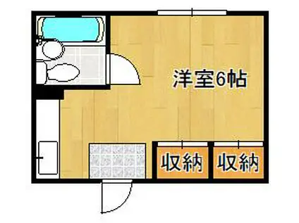 コーポあけみ(ワンルーム/4階)の間取り写真