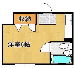 コーポあけみ(ワンルーム/2階)の間取り写真