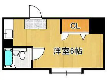 コーポあけみ(ワンルーム/3階)の間取り写真