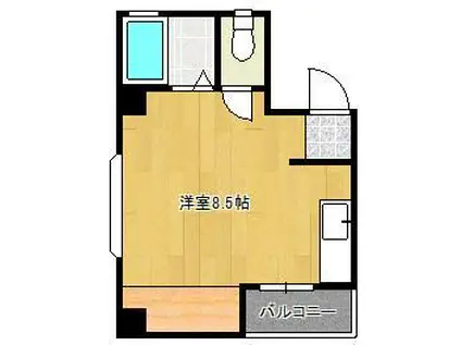 第2コーポあけみ(ワンルーム/3階)の間取り写真
