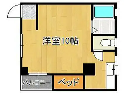 第2コーポあけみ(ワンルーム/1階)の間取り写真