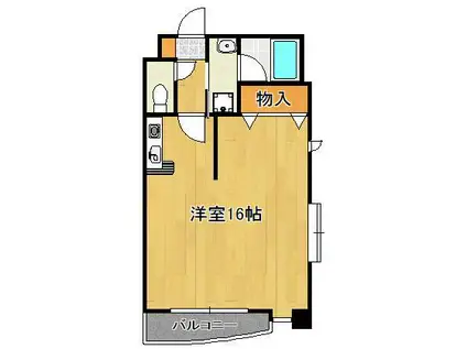 ディア・コート守恒(ワンルーム/3階)の間取り写真