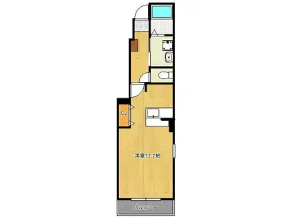 クラール・セイバリー Ⅰ(ワンルーム/1階)の間取り写真