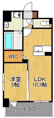シエラ北方(1LDK/4階)の間取り写真