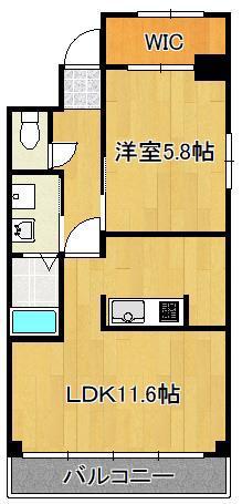 プリオールA(1LDK/3階)の間取り写真