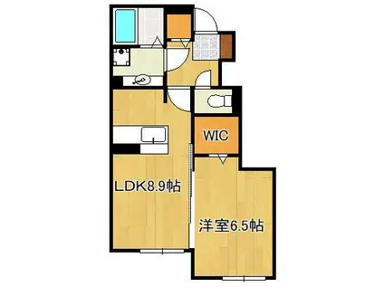 リーヴァ・ヴィラ ヴィラ(1LDK/1階)の間取り写真