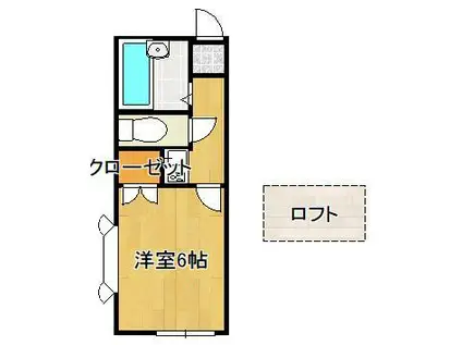 スリム志井駅前(1K/1階)の間取り写真