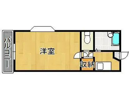 オアシス富士見(1K/2階)の間取り写真