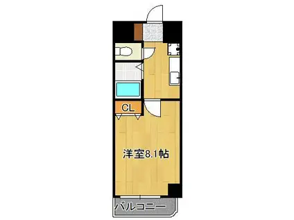 ネット志徳(1K/2階)の間取り写真