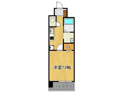 SUNFLOWER(1K/2階)の間取り写真