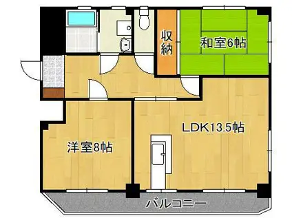 リ・エクラ(2LDK/4階)の間取り写真