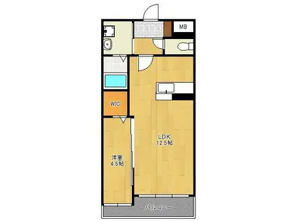 KIRA YAESU(1LDK/2階)の間取り写真