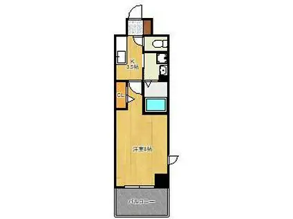 MDI PROSPERARE 北九州市立大学前(1K/5階)の間取り写真