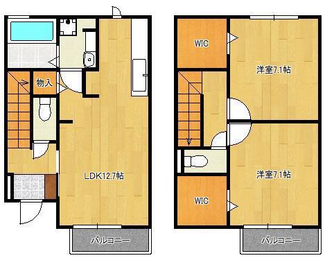 D-ROOM守恒 C棟(2LDK/1階)の間取り写真