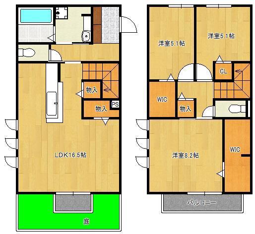 D-ROOM守恒 A棟(3LDK/1階)の間取り写真