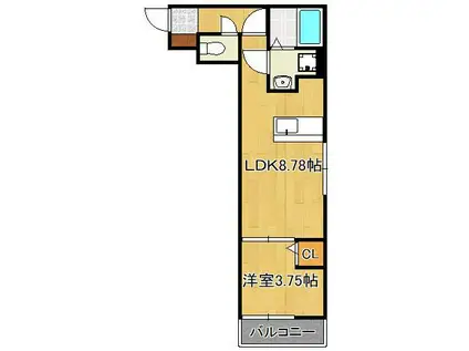 プルミエール(1LDK/1階)の間取り写真