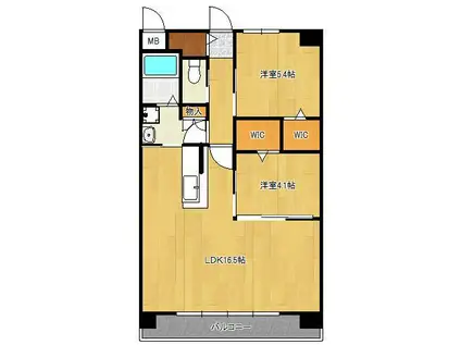 LAND AXIS(2LDK/7階)の間取り写真