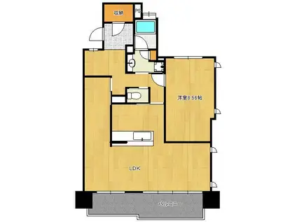 サンパーク守恒テラス 203号(1LDK/2階)の間取り写真