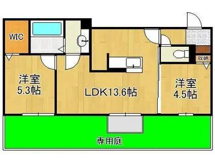 D-ROOM守恒Ⅱ(2LDK/1階)の間取り写真