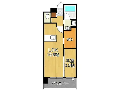 GRAN STELLA NAGAO(1LDK/2階)の間取り写真