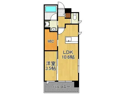 GRAN STELLA NAGAO(1LDK/8階)の間取り写真