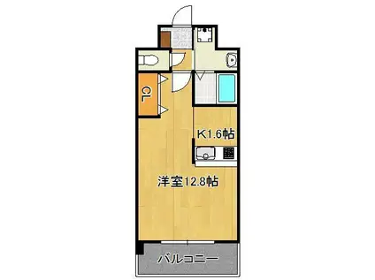 エヴァーグリーンN(1K/3階)の間取り写真