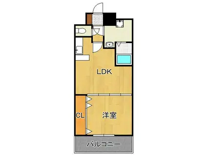 NO.65クロッシングタワーORIENT.BLD(1LDK/20階)の間取り写真