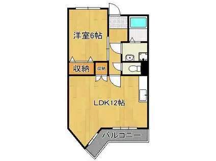 スタンフォード(1LDK/5階)の間取り写真