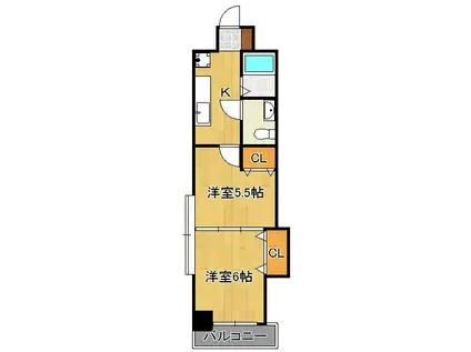 木下鉱産ビル(2K/7階)の間取り写真