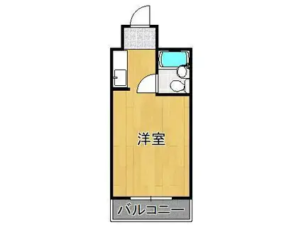 黄金町スカイマンション(ワンルーム/8階)の間取り写真