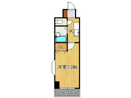 カサ デ カンティーナ(1K/10階)の間取り写真