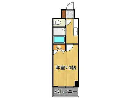 カサ デ カンティーナ(1K/2階)の間取り写真