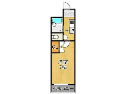 エイジレスライフよしずみ(1K/5階)の間取り写真