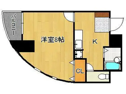 パークシャトー(1K/5階)の間取り写真