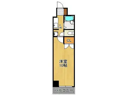 FOXEY(1K/10階)の間取り写真