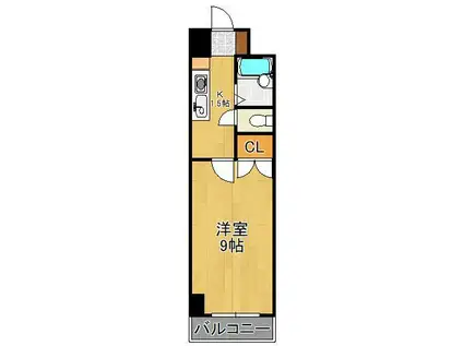 FOXEY(1K/9階)の間取り写真