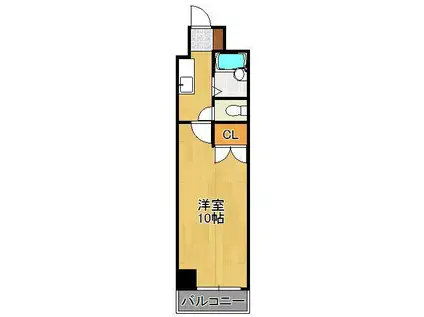 FOXEY(1K/10階)の間取り写真