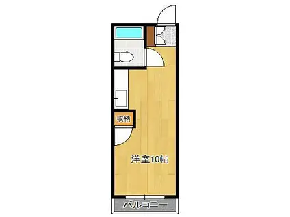 ハイツ和幸(ワンルーム/3階)の間取り写真