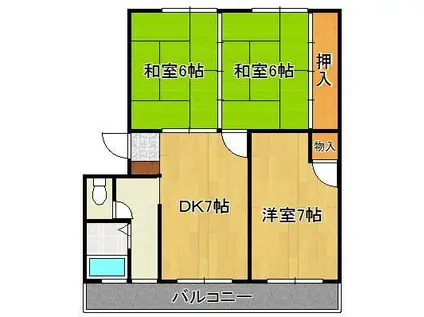 ハイツ池田(3DK/3階)の間取り写真