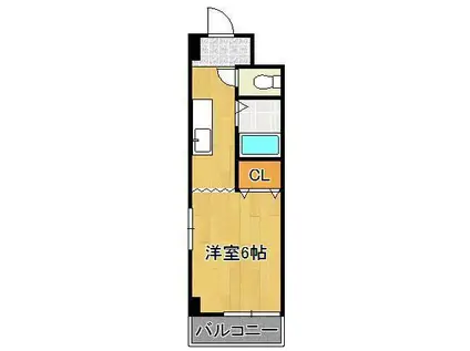 パークハイツ片野(1K/2階)の間取り写真