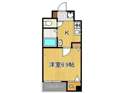 藤本ビルNO.25(1K/3階)の間取り写真