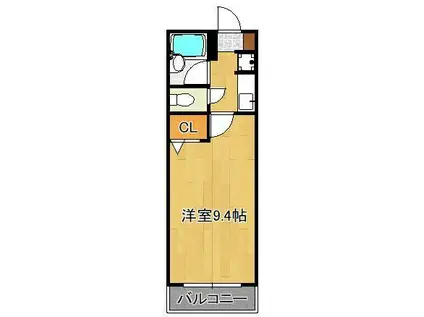 朝日プラザ小倉片野Ⅱ(1K/11階)の間取り写真