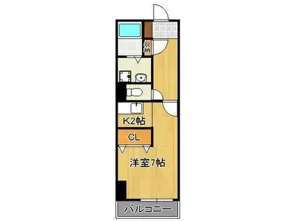 クルーズ・グラン・セレスト(ワンルーム/6階)の間取り写真