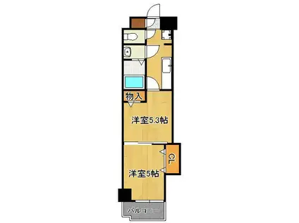 木下鉱産ビルⅡ(2K/3階)の間取り写真