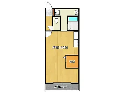 ウィングス片野Ⅰ(ワンルーム/10階)の間取り写真